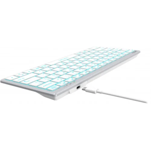 Клавиатура A4Tech Fstyler FX61 белый USB slim LED (FX61 WHITE)